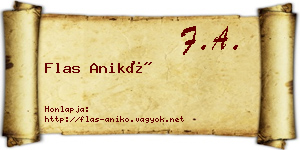 Flas Anikó névjegykártya